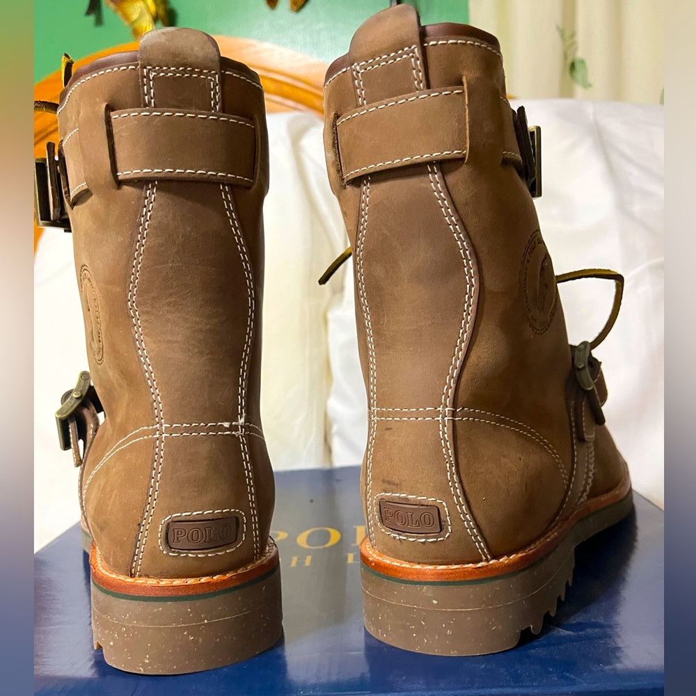 Men Ralph Lauren Polo boots size 10D. Nearly new only worn once.